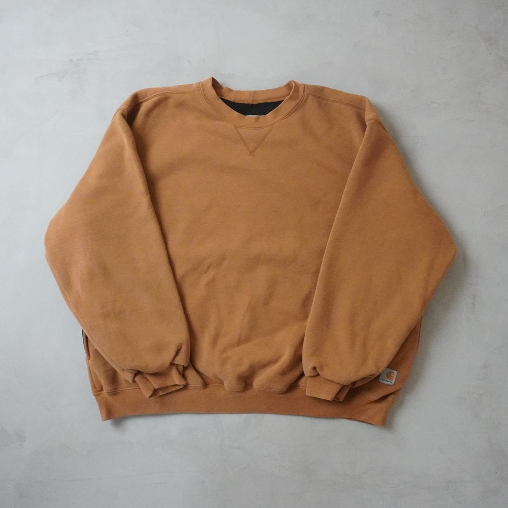 Carhartt Crewneck Sweatshirt XL Mens Brown Relaxed Fit Pullover